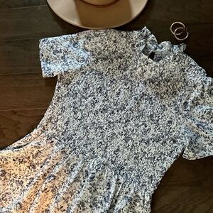 Piper & Scoot Western Boho Cottagecore Smocked Maxi Dress -EUC